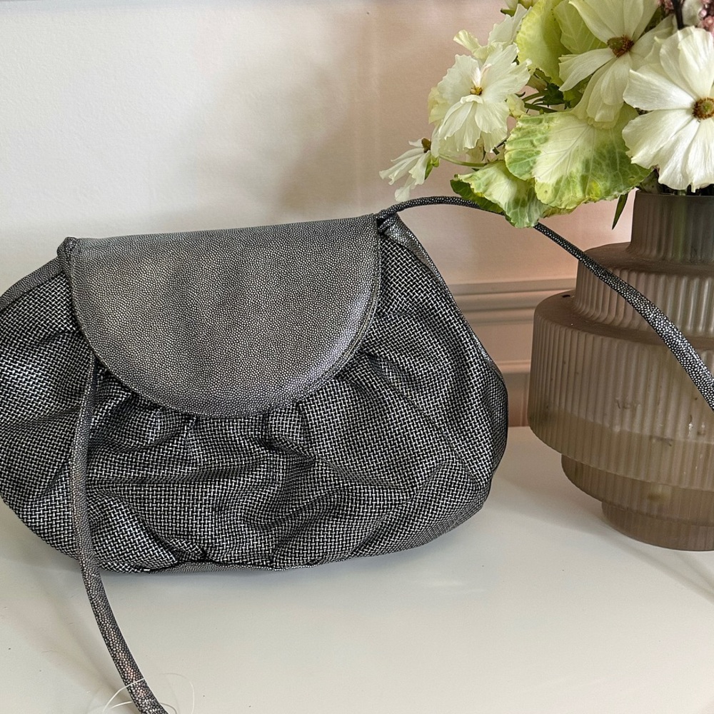 Vintage Metallic Stuart Weitzman Puff Crossbody Bag